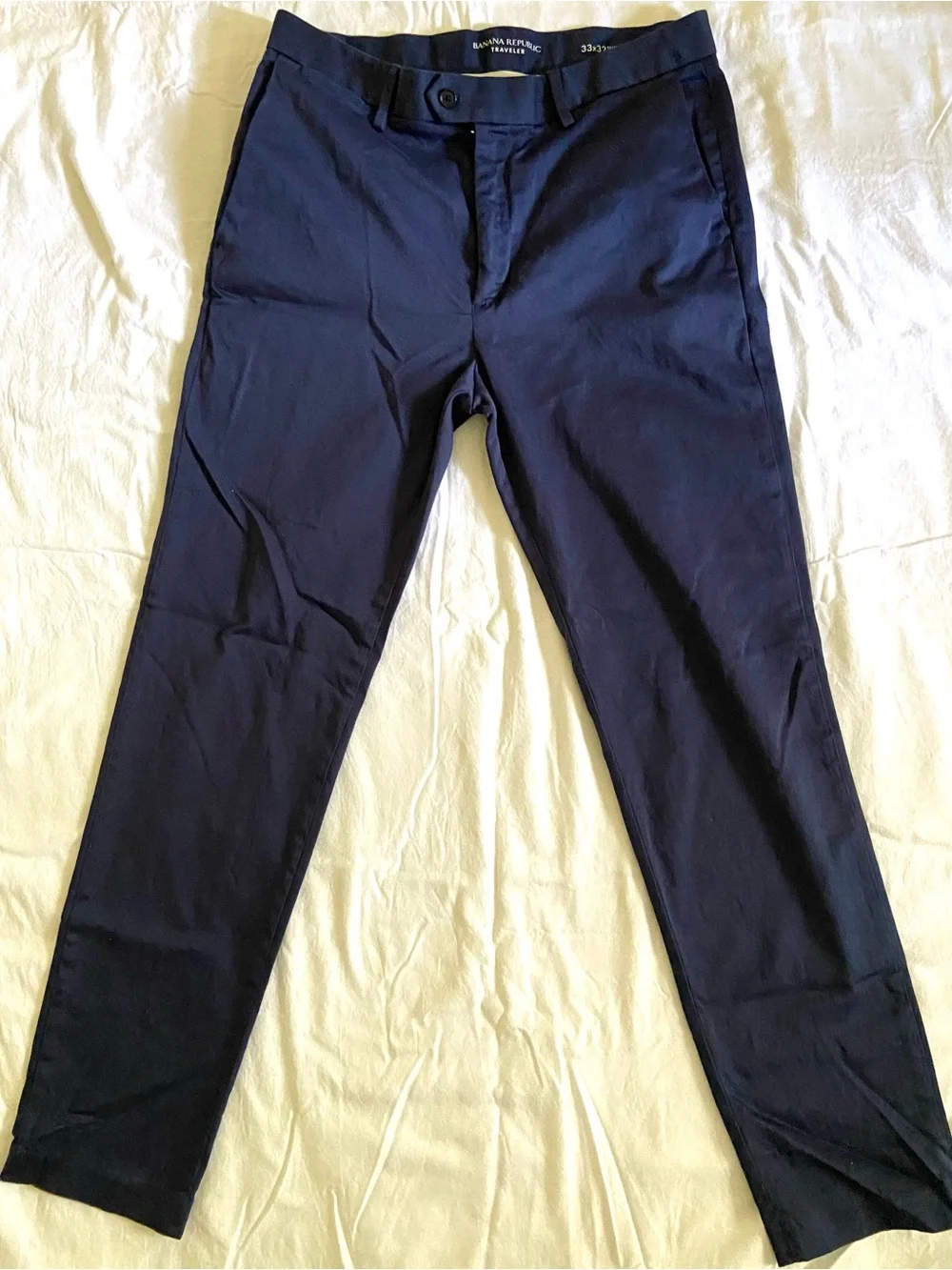 Banana Republic Men's Navy Slim Chinos